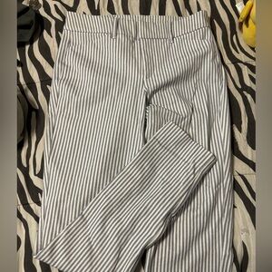 Old Navy Pixie High Rise Blue and White Striped Pants Size 0 Worn 1x